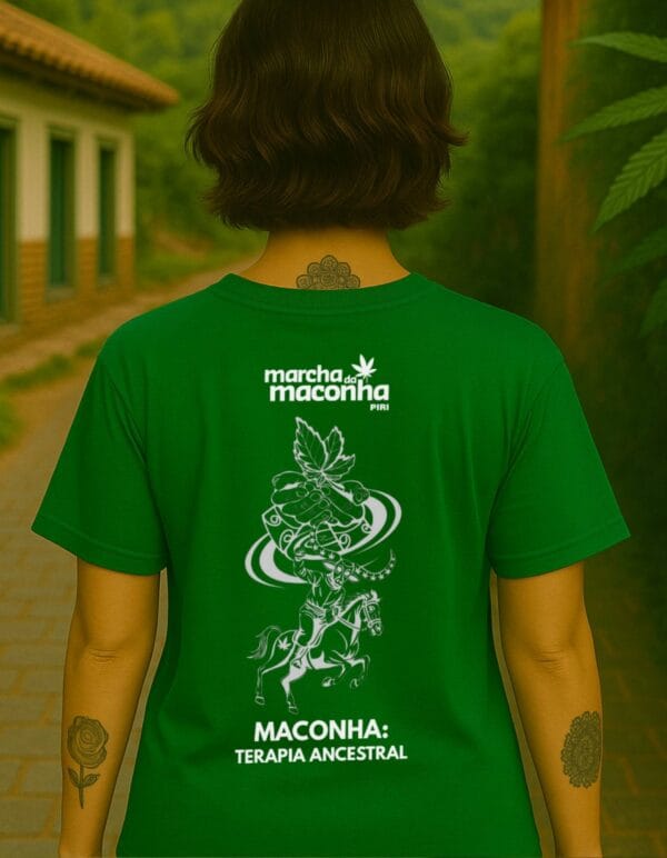 Camiseta Marcha de Piri 2025 - Baby Look - Verde - Imagem 2