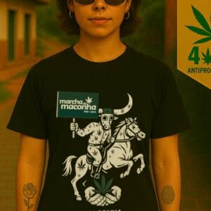Camiseta Marcha de Piri 2025 - Baby Look - Preta