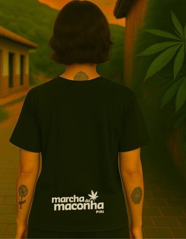 Camiseta Marcha de Piri 2025 - Baby Look - Preta - Imagem 2