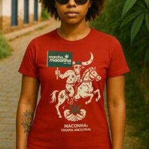 Camiseta Marcha de Piri 2025 - Baby Look - Vermelha