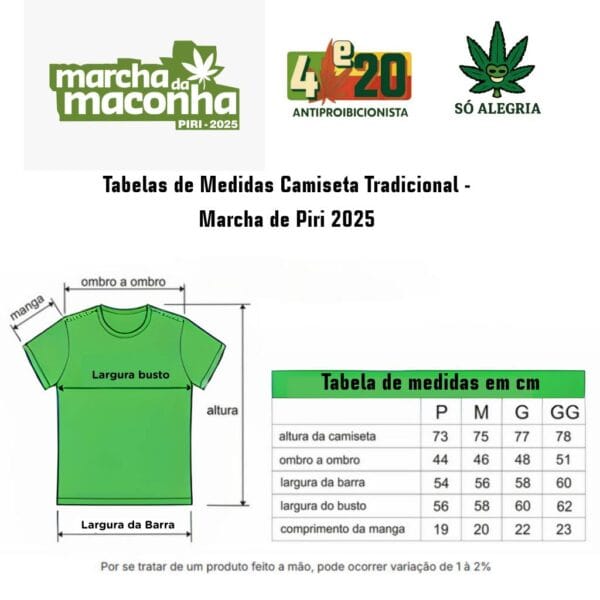 Camiseta Marcha de Piri 2025 - Preta - Imagem 3
